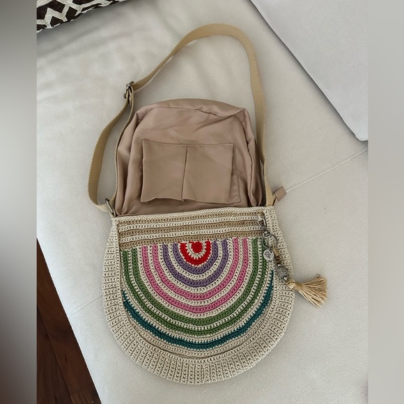 THE SAK MULTI COLOR RYDER CROCHETED BOHO  CROSSBODY BAG EUC - Picture 4 of 14